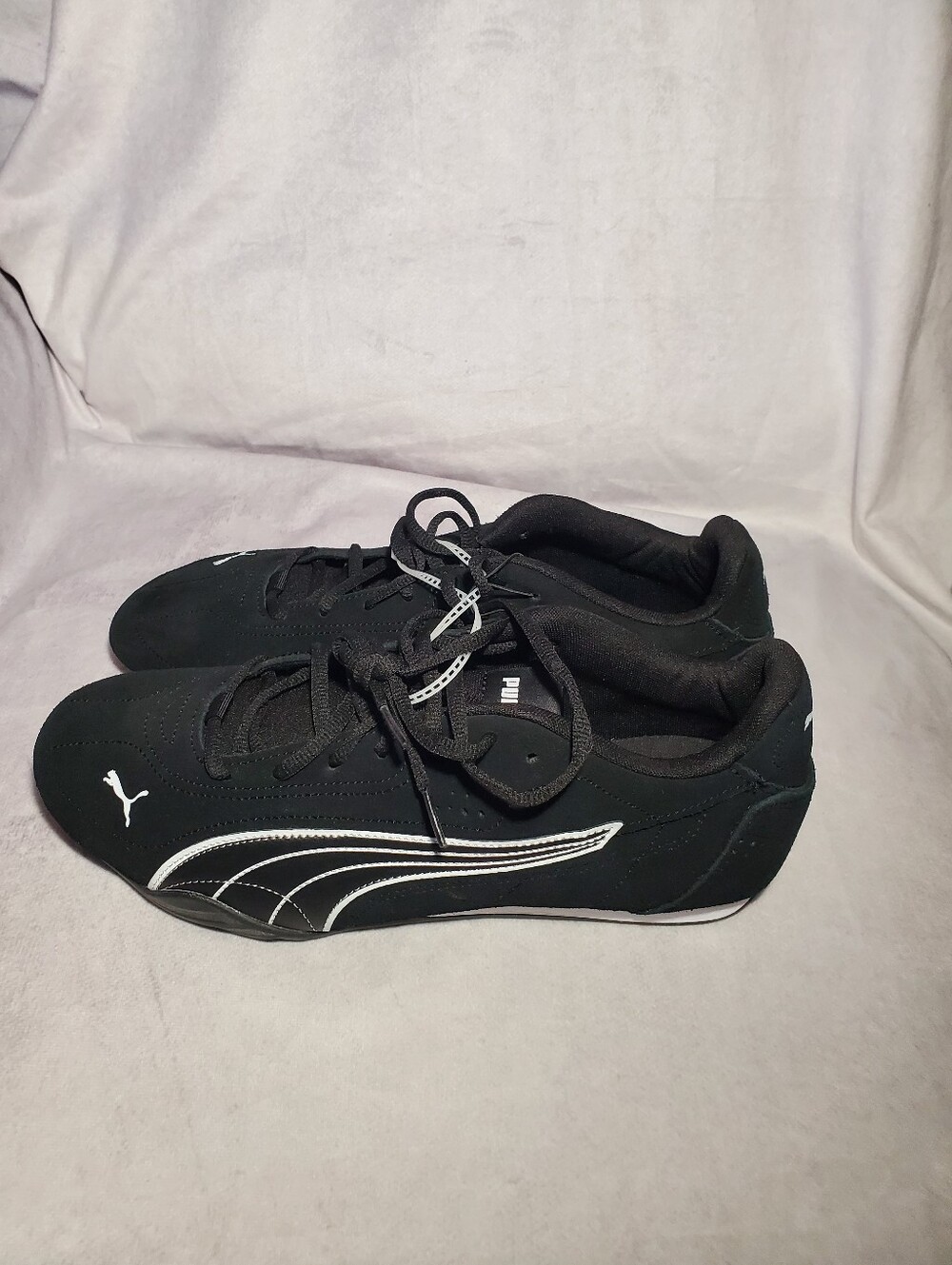 Puma Catch SD Premium Suede Sneaker Black White size 11 - Picture 2 of 8